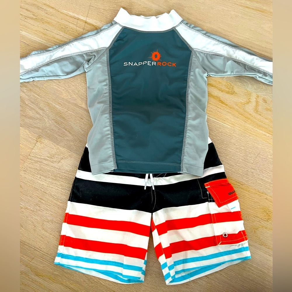 Snapper Rock rashguard trunks swimsuit set - boys size 3 - never worn​